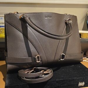 Levian Dark Brown Leather Shoulder Bag